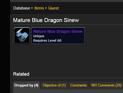Mature Blue Dragon Sinew